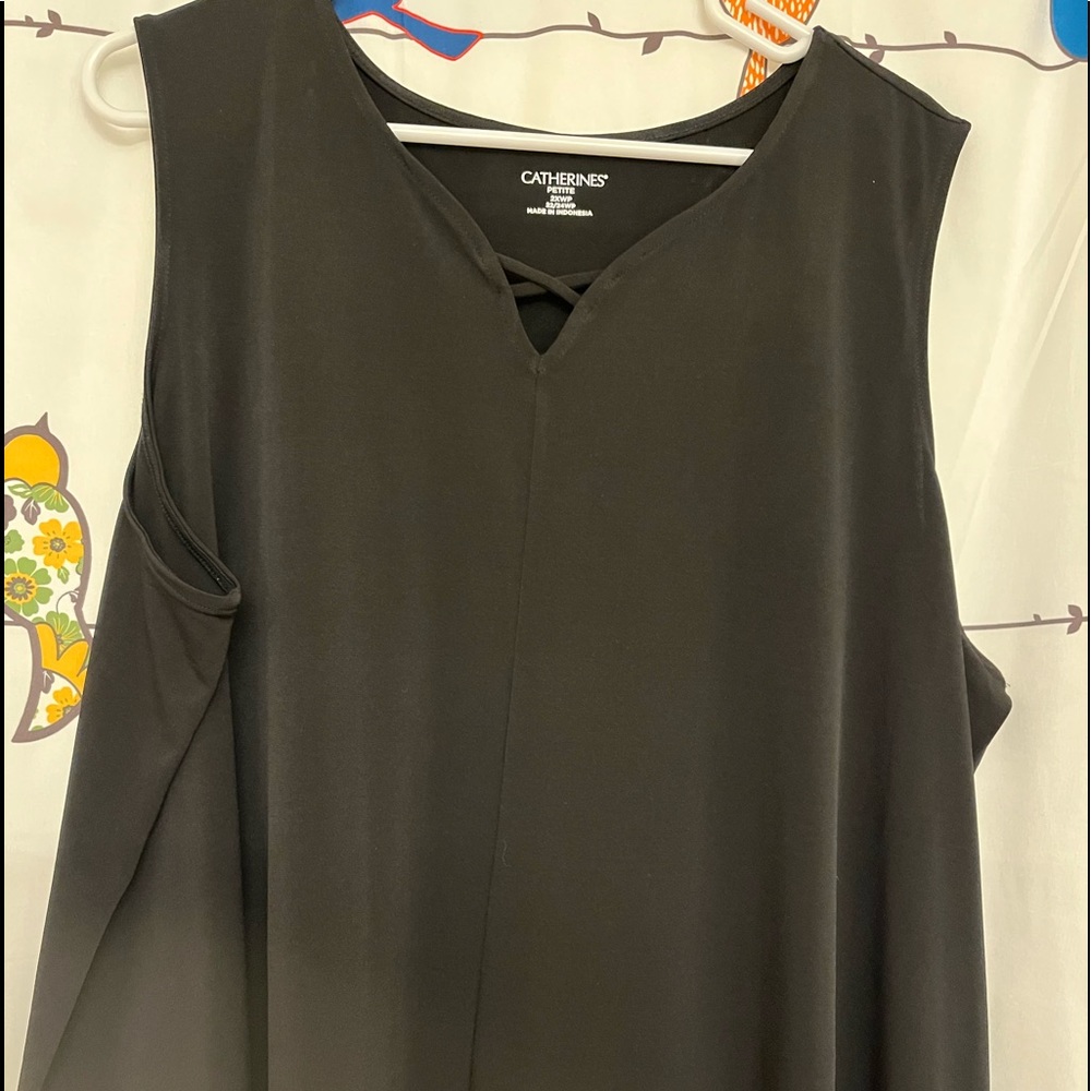 Black Tank/Tunic - 2X PETITE  Catherines brand